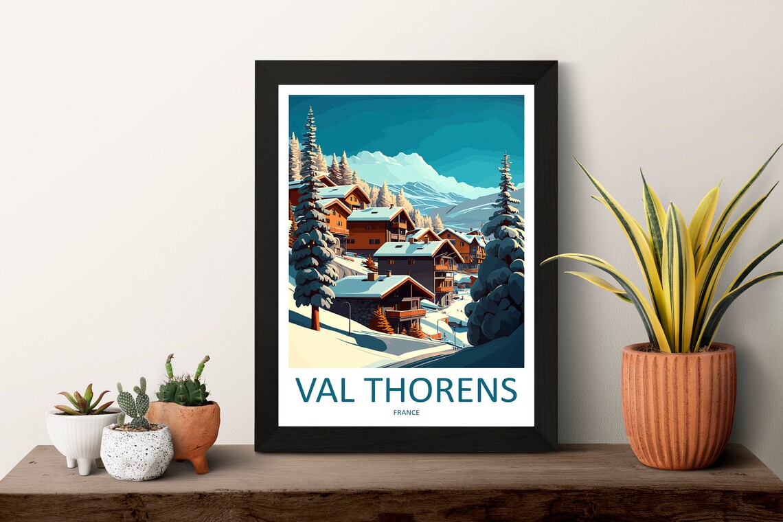 Val Thorens Gift For Art Lovers Poster Print - Image 3