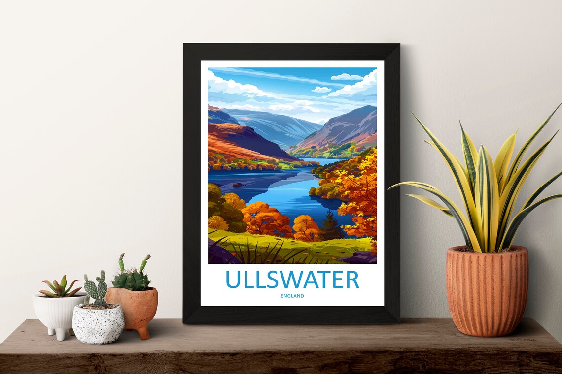 Ullswater England Lake District Autumn Fells Lakeside Poster - Image 3