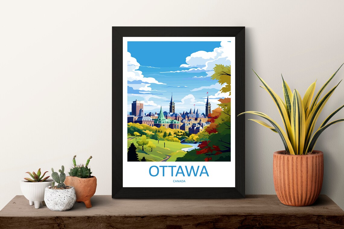 Ottawa Travel Poster, Canada Place Wall Art - Image 3