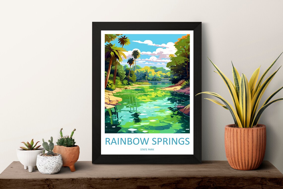 Rainbow Springs State Park Travel Poster, Florida - Image 3