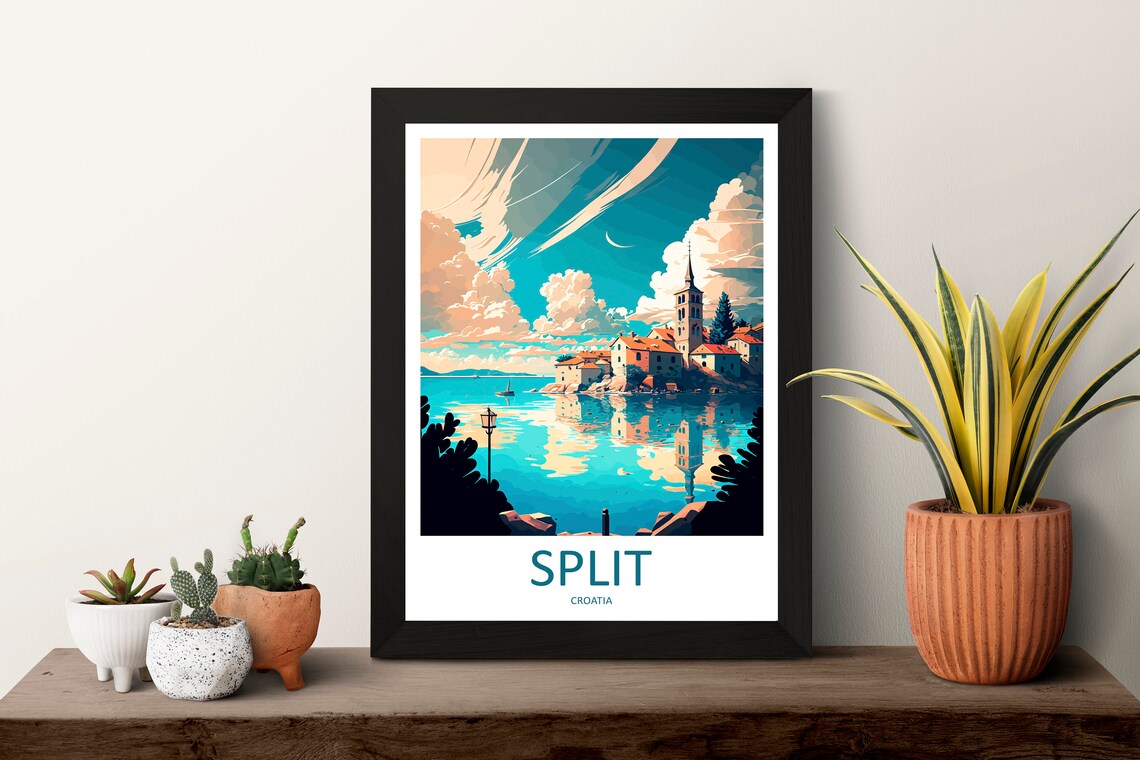 Split Travel Poster, Croatia Place Print - Image 3