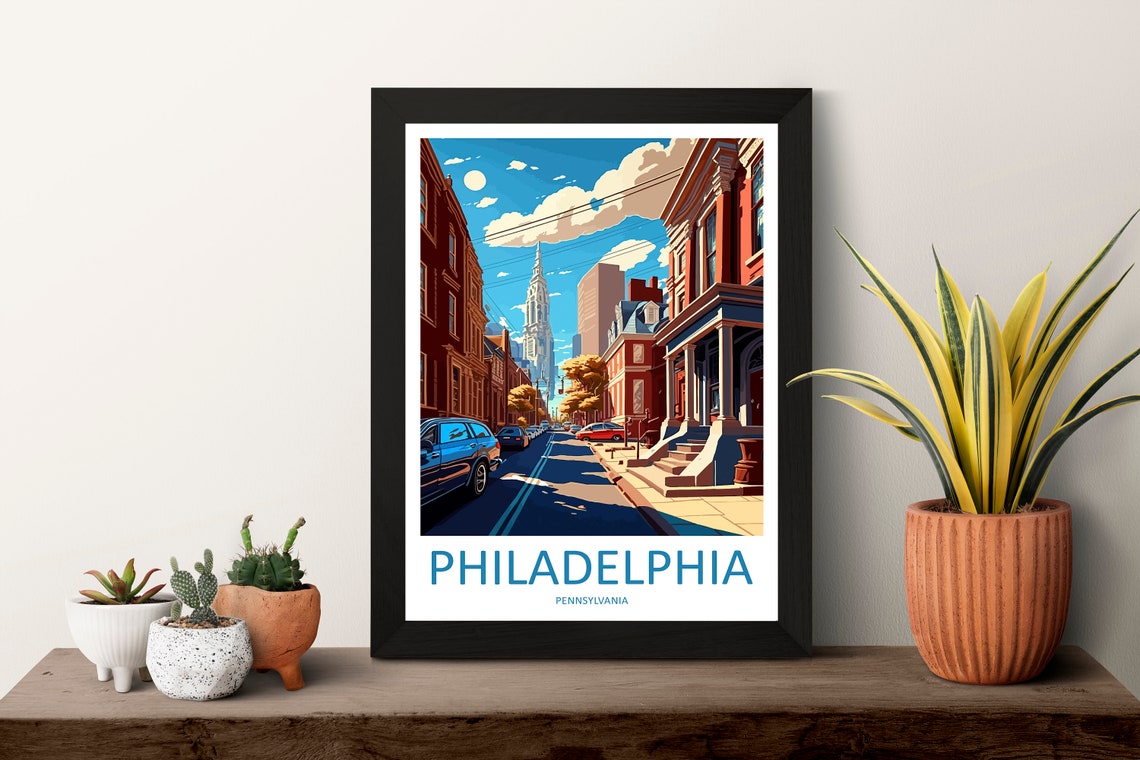 Philadelphia Travel Print Wall Art Philadelphia Wall Hanging Home Dcor Philadelphia Gift Art Lovers Pennsylvania Art Lover Travel Poster - Image 3