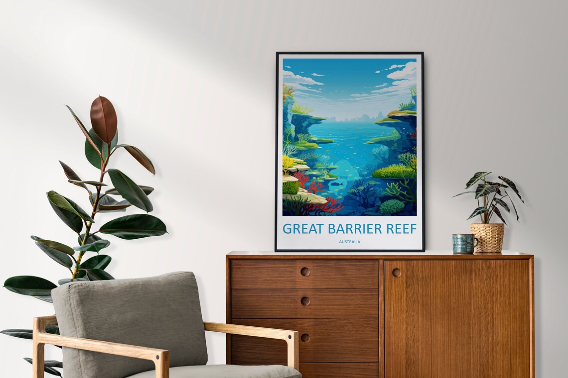 Great Barrier Reef Travel Poster, Australia Wall Art - Image 2