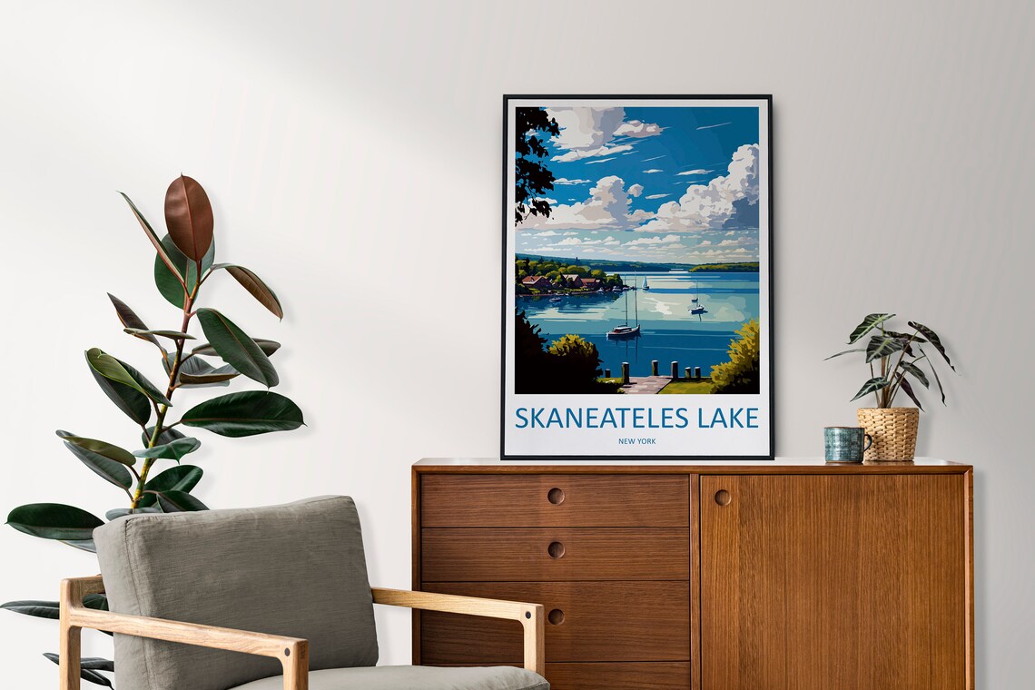 Skaneateles Lake Travel Poster, New York State - Image 2