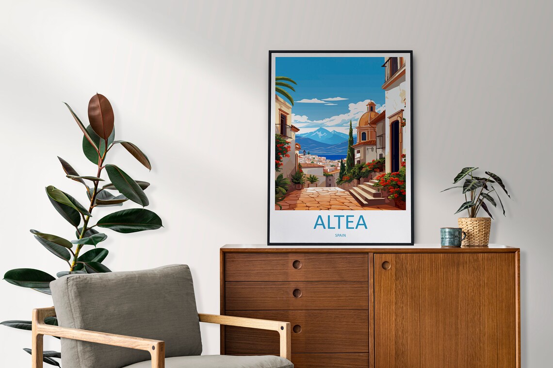 Altea Travel Poster, Spain Place Name Wall Art - Image 2