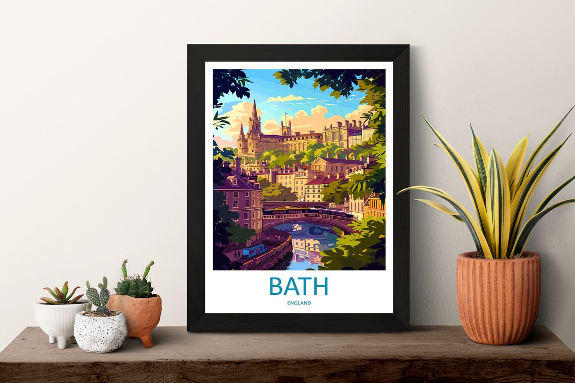 Bath Travel Poster, England City Wall Art - Image 3