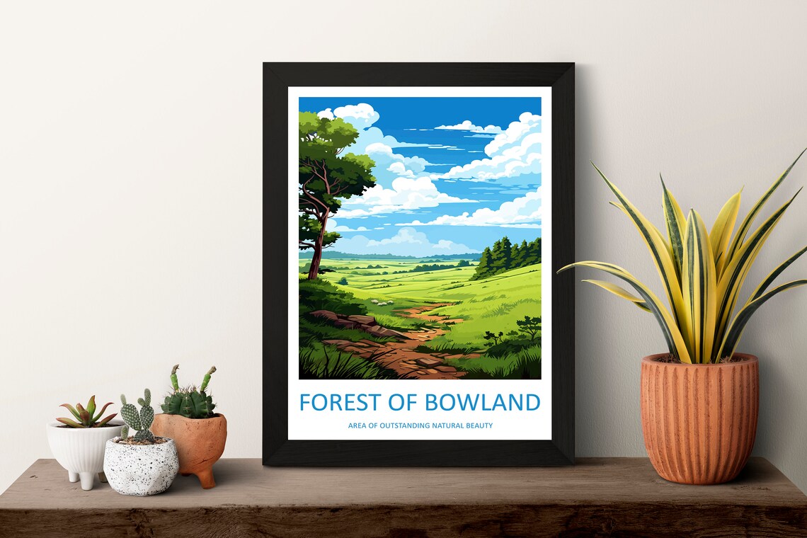 Forest Of Bowland Travel Poster, Area Of Outstanding Beauty - Image 3