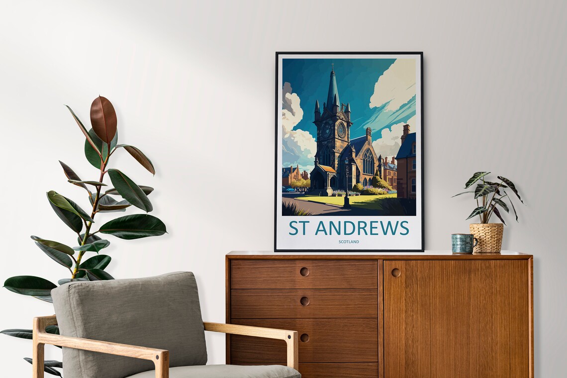 St Andrews Travel Poster, Scotland Place Print - Image 2