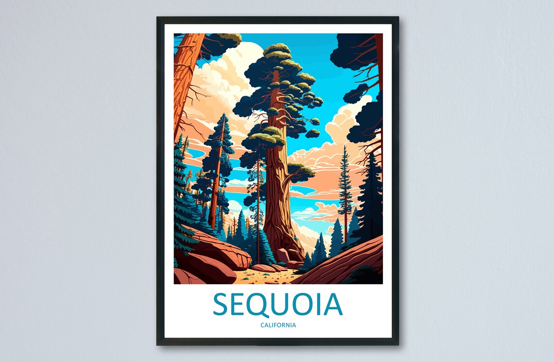 Sequoia National Park Giant Sequoia Trees Forest California Poster