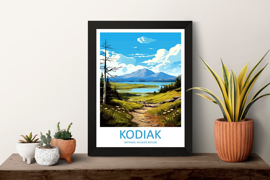 Kodiak National Wildlife Refuge Summer Meadow Lake Trail Poster - Image 3