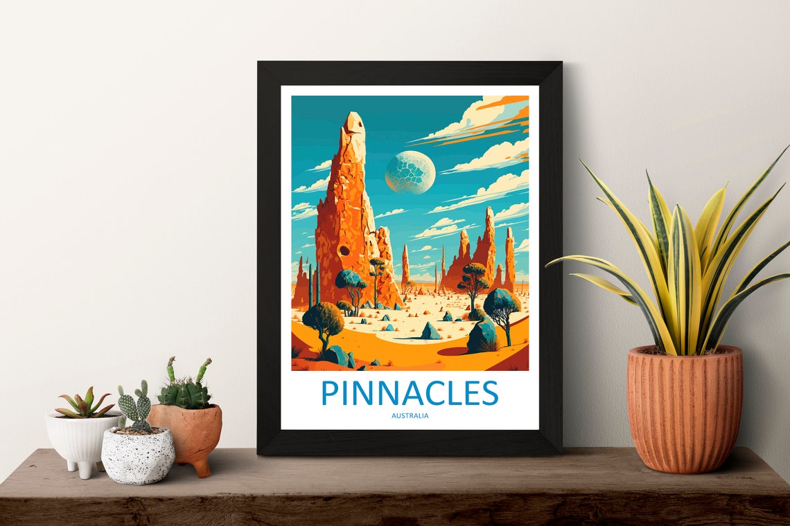 Pinnacles Desert Limestone Towers Western Australia Travel Poster - Image 3