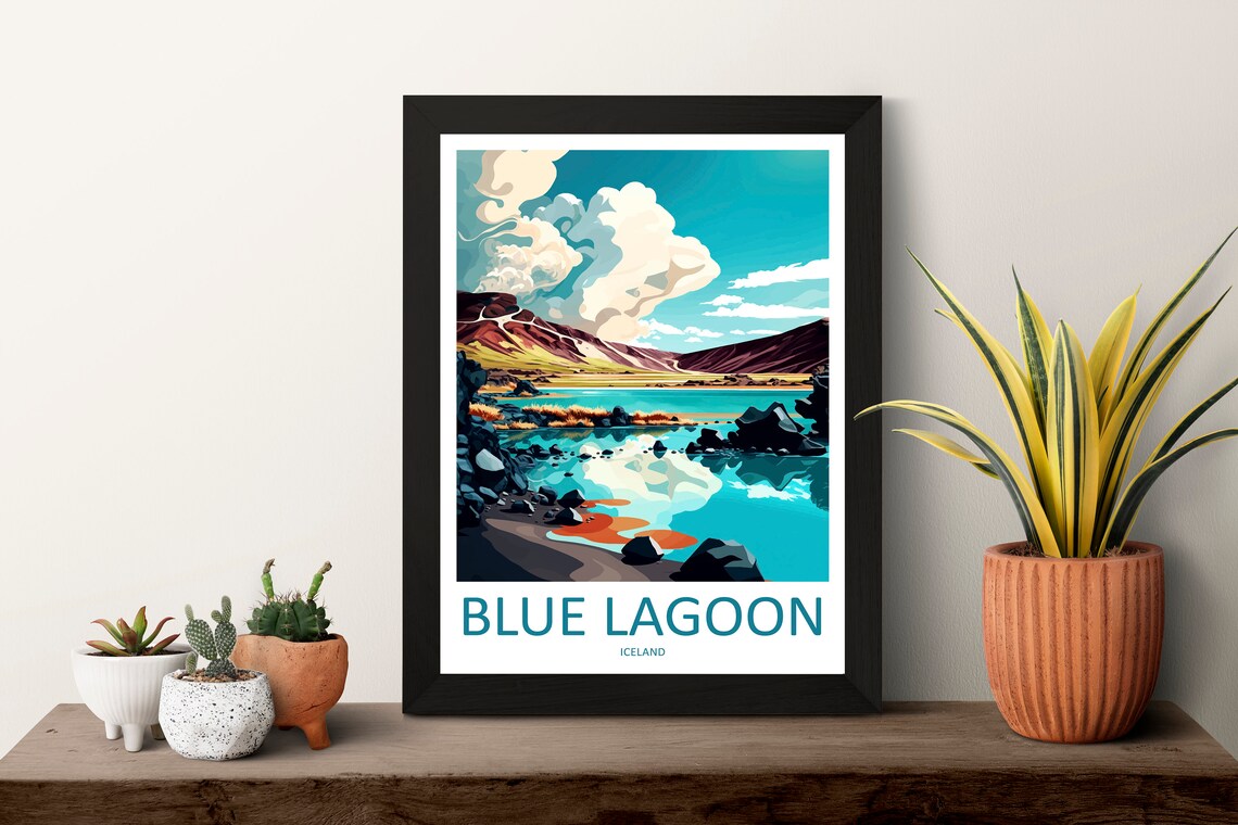 Blue Lagoon Travel Poster, Iceland Place Art - Image 3