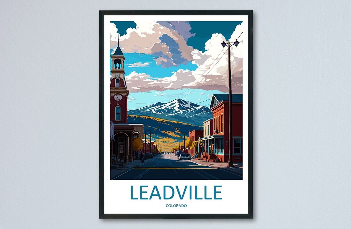 Leadville Travel Poster, Colorado Place Print