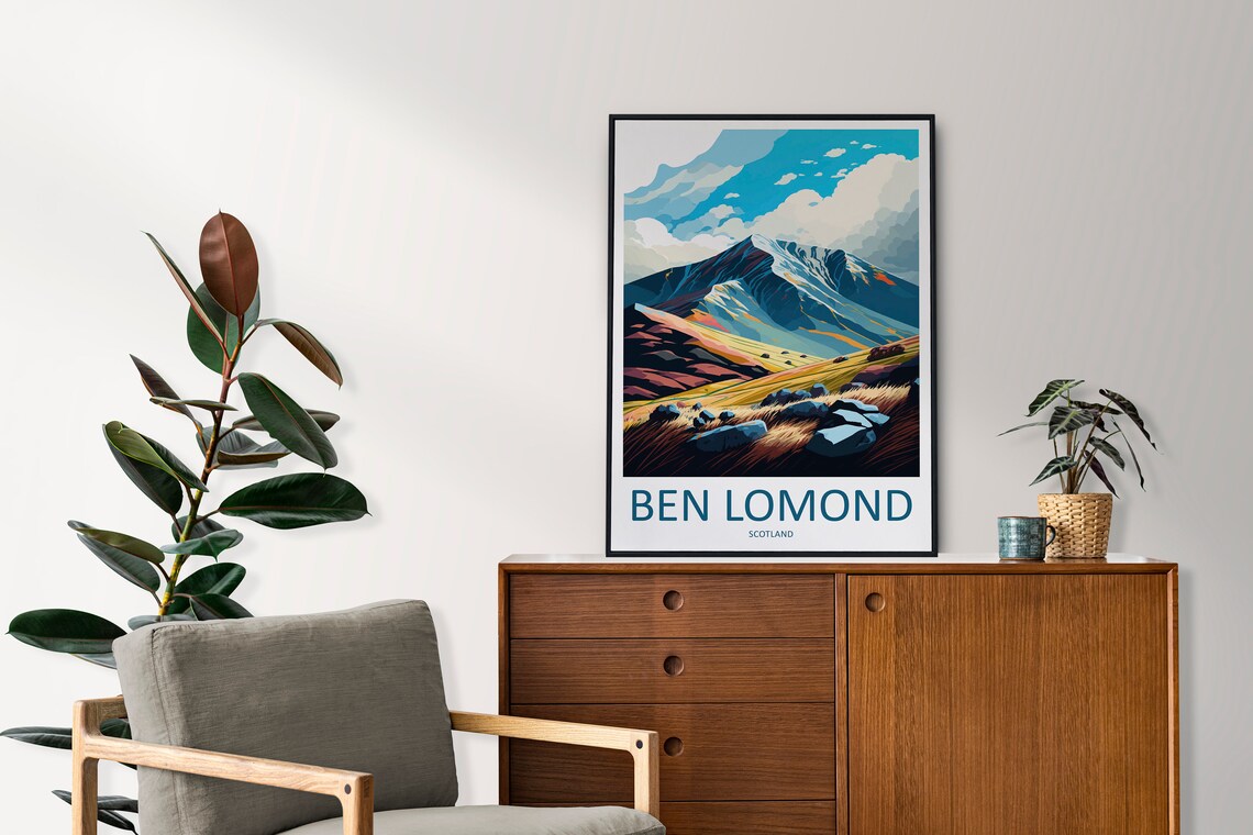 Ben Lomond Travel Poster, Scotland Art Print - Image 2