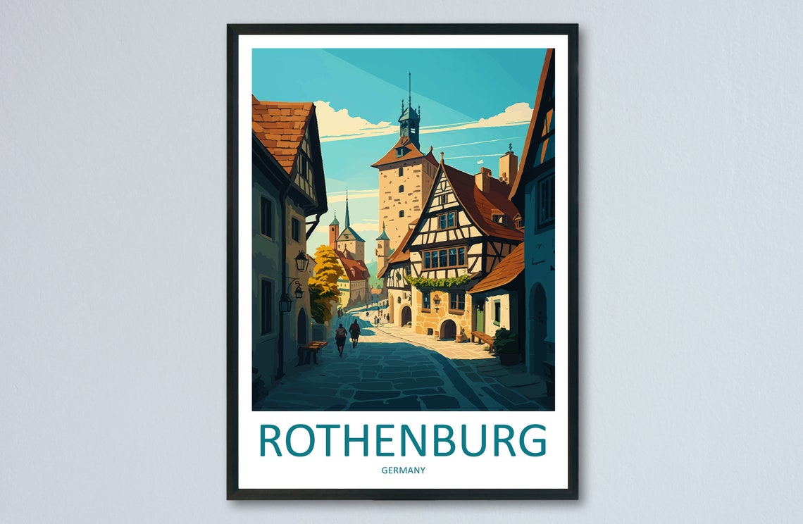 Rothenburg Travel Print Wall Art Rothenburg Wall Hanging Home Dcor Rothenburg Gift Art Lovers Germany Art Lover Gift Rothenburg Wall Dcor