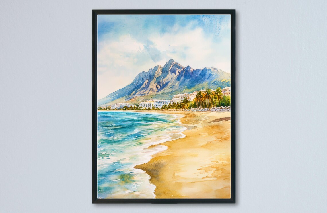 Marbella Spain Golden Beach Palm Hotels La Concha Mountain Poster