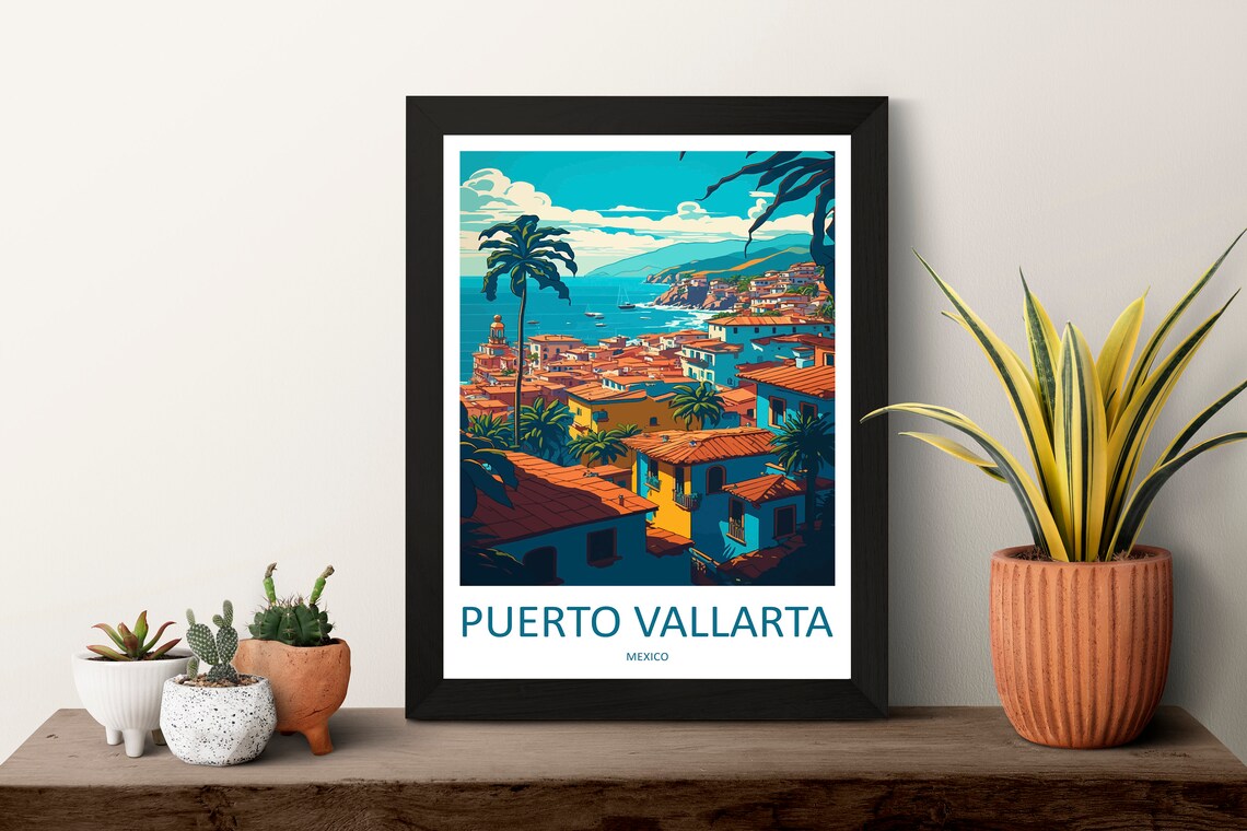Puerto Vallarta Travel Poster, Mexico Wall Decor - Image 3