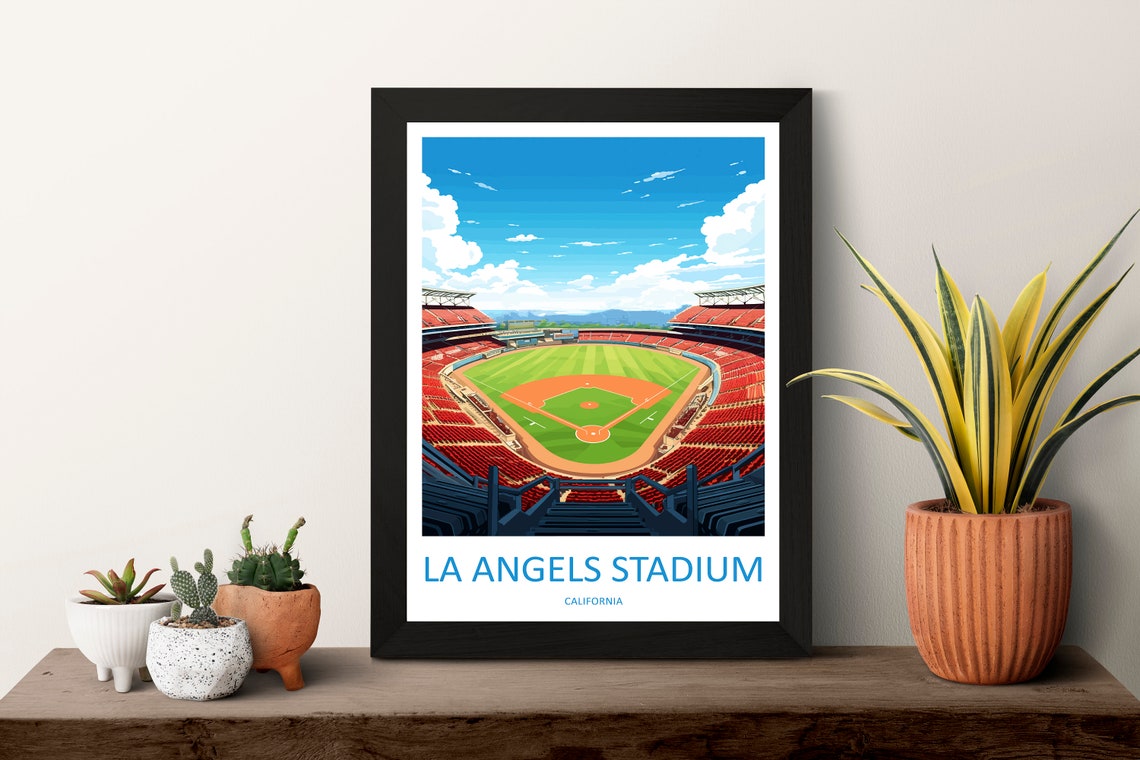 Los Angeles Angels Stadium California Baseball Field Travel Poster - Image 3