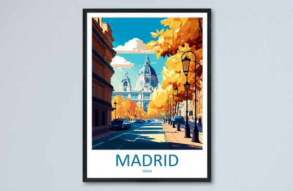 Madrid Travel Poster, Spain Home Decor