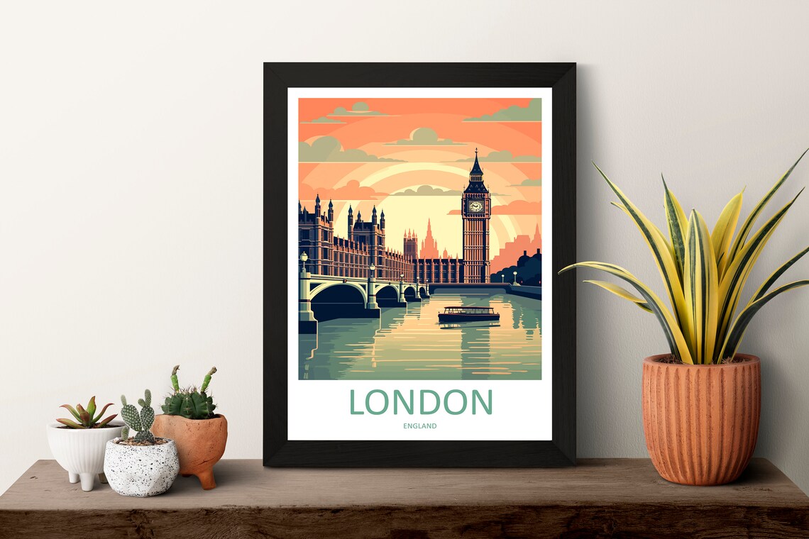 London Travel Poster, England Travel Art Print - Image 3