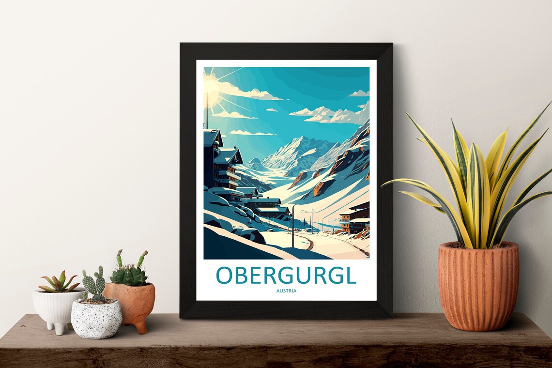 Obergurgl Travel Poster, Austria Wall Art Print - Image 3