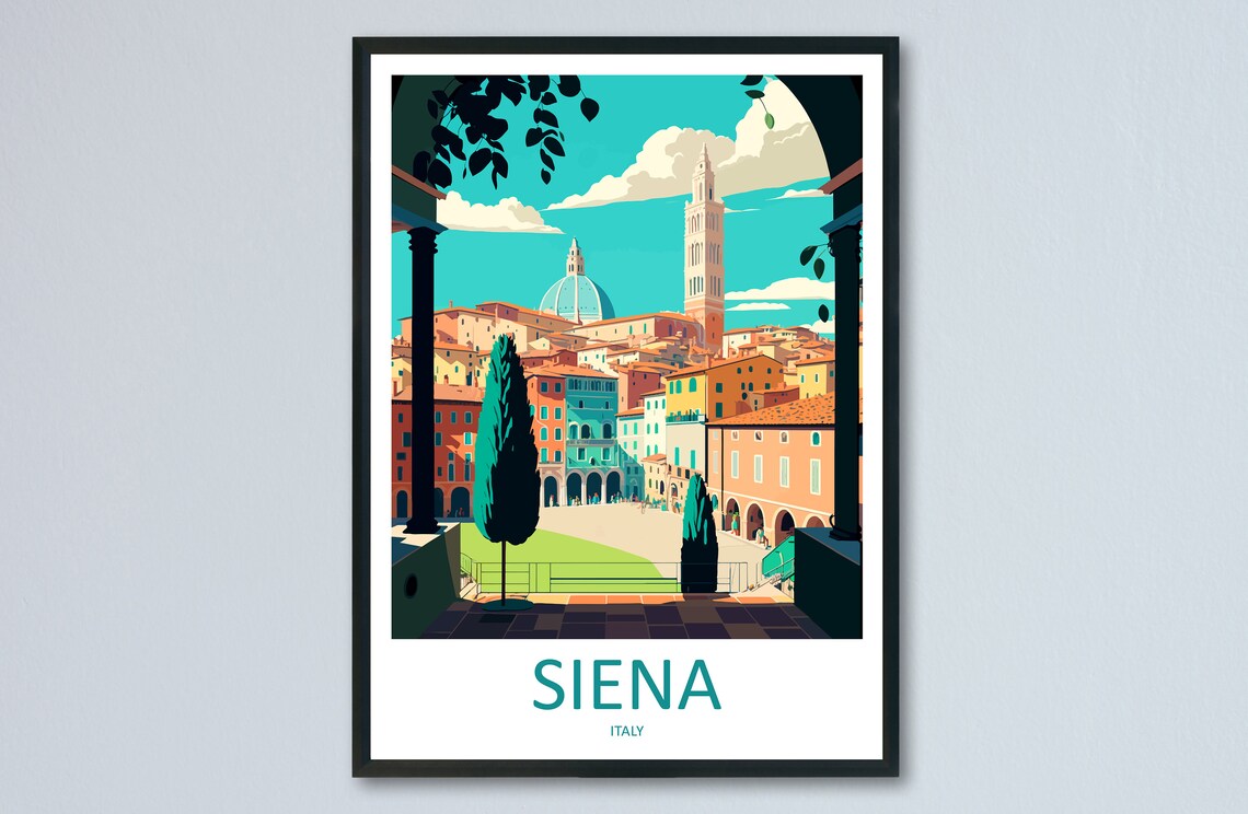 Siena, Italy Travel Poster, European Place Print