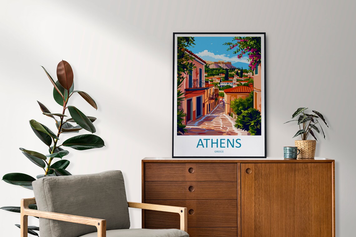 Athens Greece Travel Poster, Home Decoration - Image 2