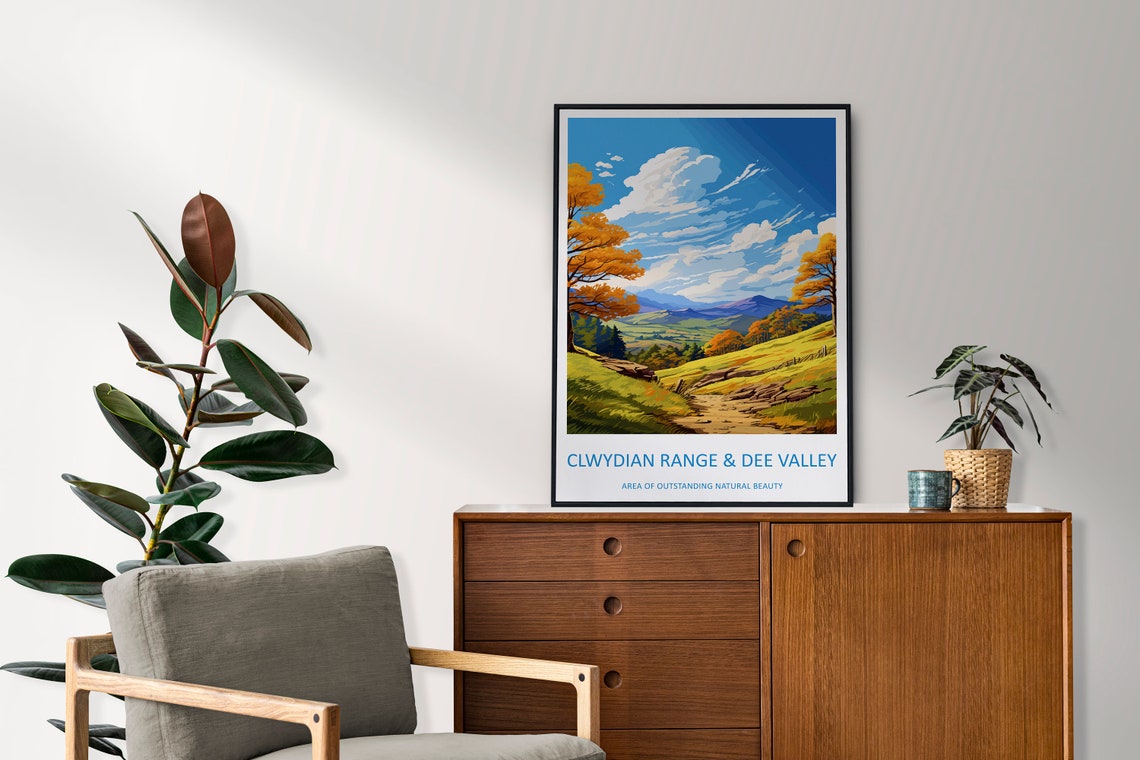 Clwydian Range and Dee Valley Wales Autumn Hills Trail Poster - Image 2