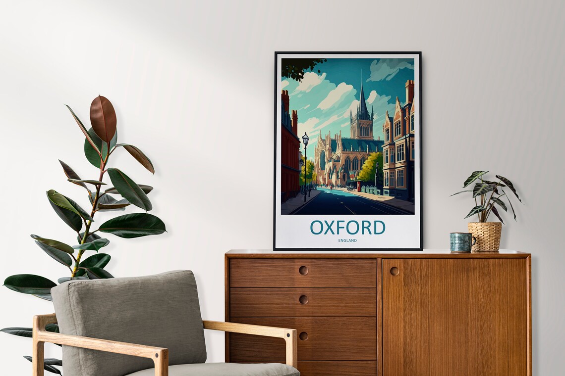 Oxford Travel Poster, England Wall Art Print - Image 2