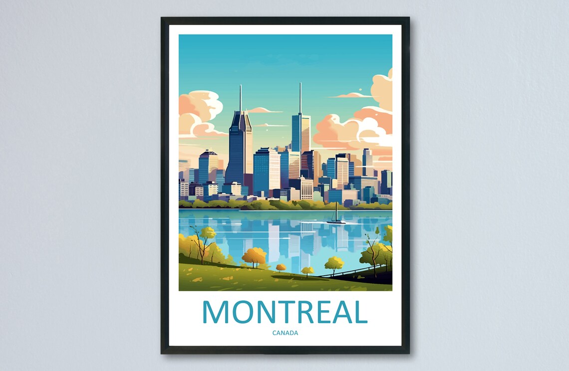 Montreal Travel Poster, Canada City Wall Art