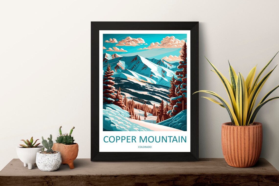 Copper Mountain Travel Poster, Colorado Wall Art - Image 3