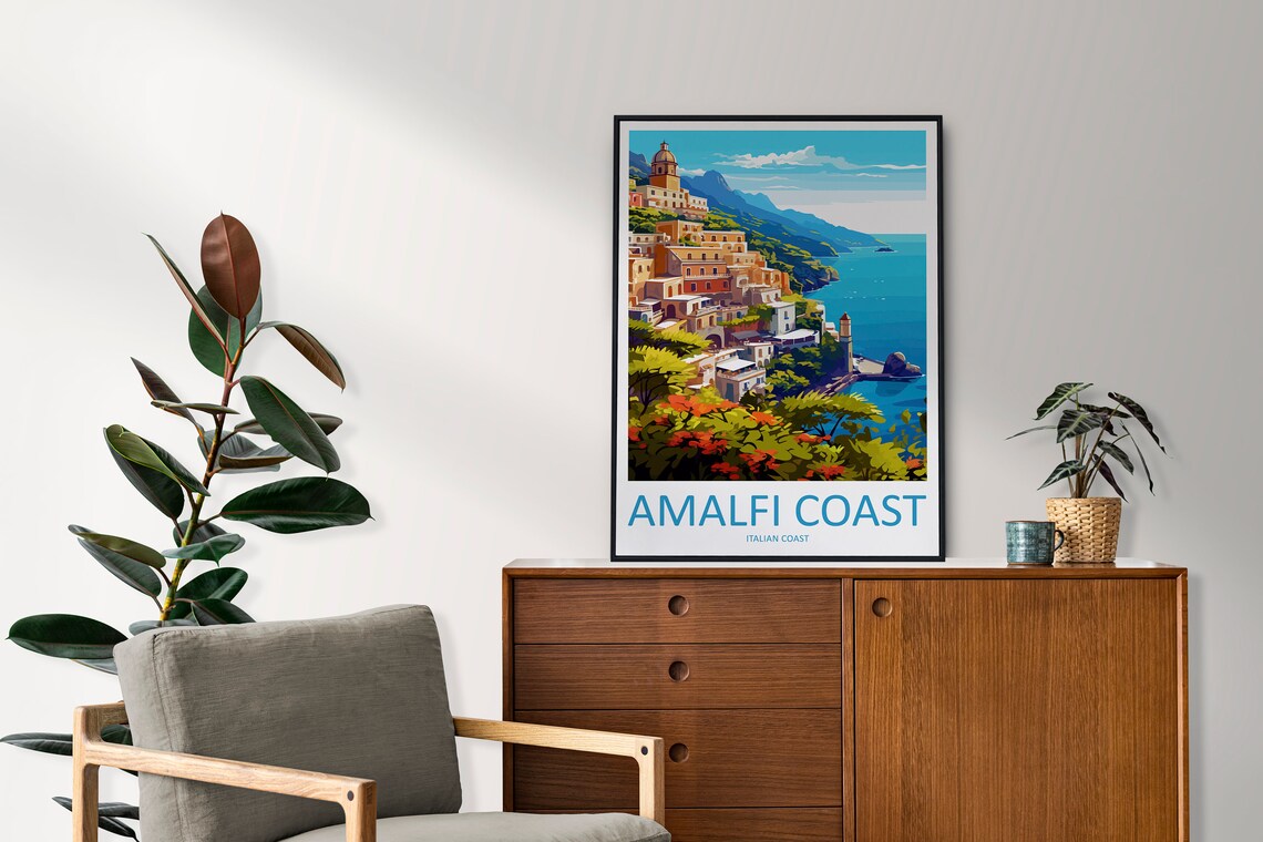 Amalfi Italy Travel Poster, Amalfi Wall Decor - Image 2