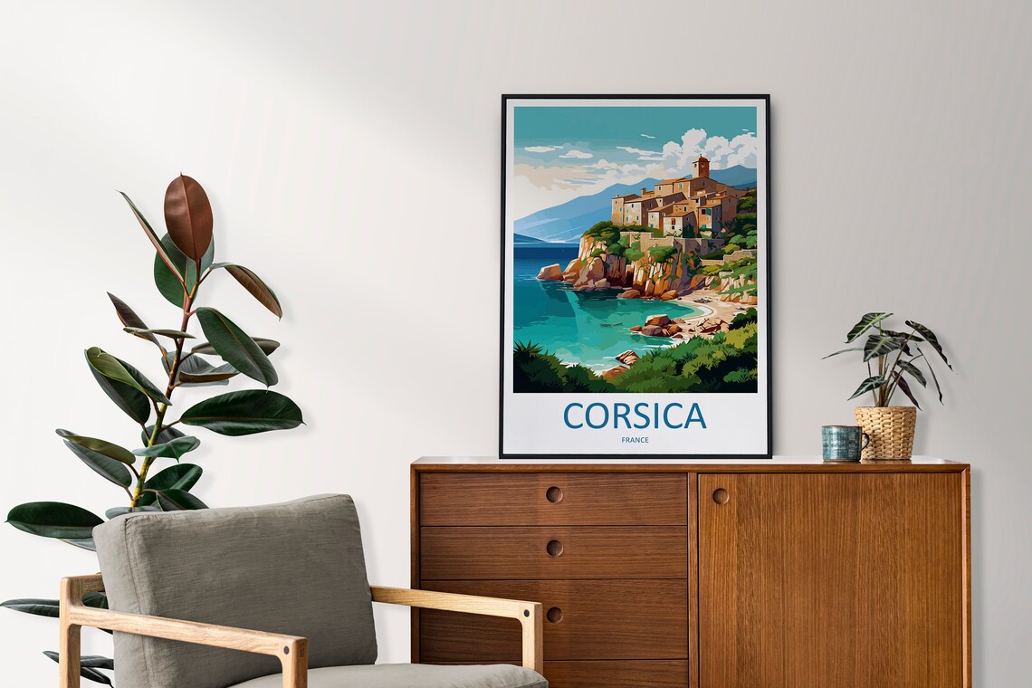 Corsica Travel Print, France Wall Art Poster - Image 2