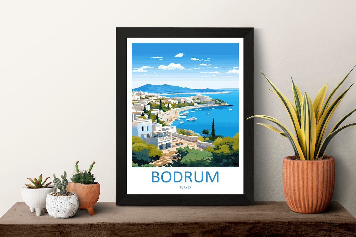 Bodrum Travel Poster, Turkey Travel Art Print - Image 3