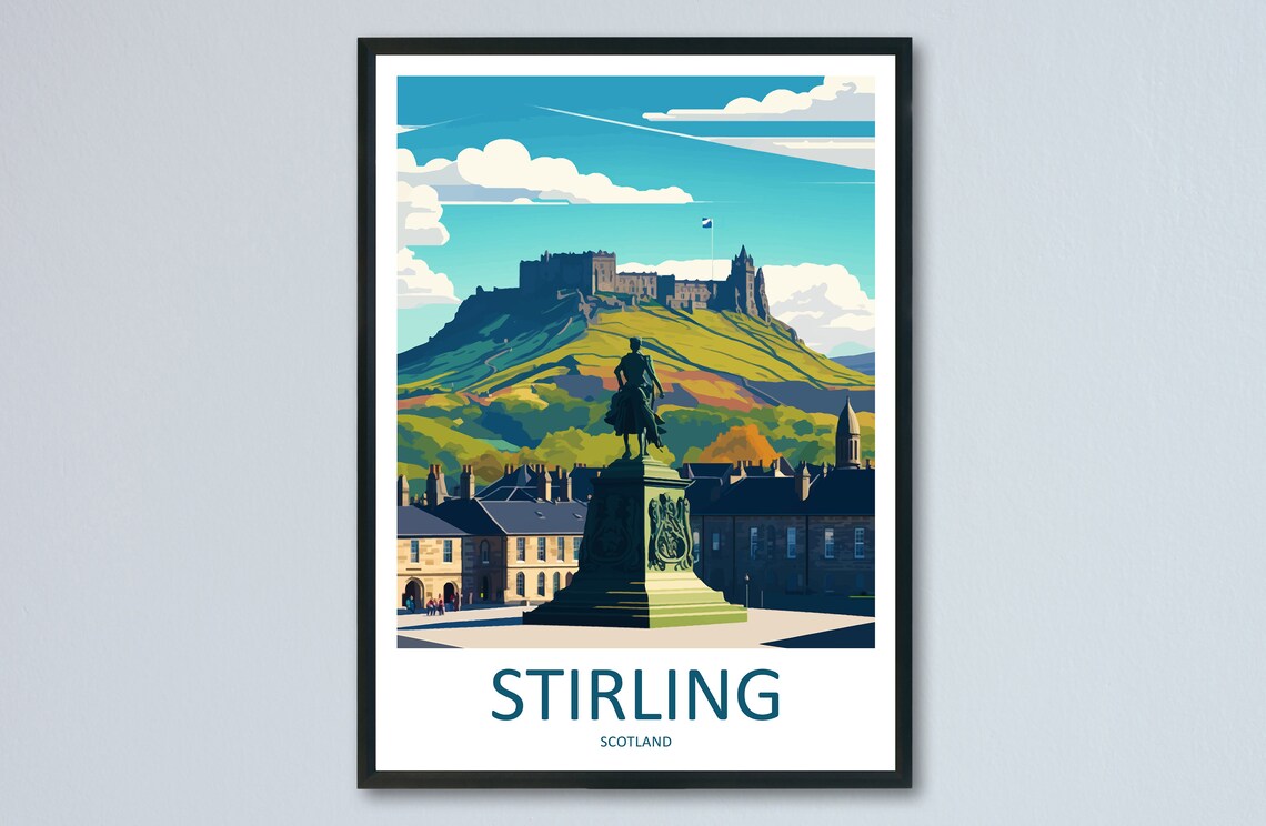 Stirling Scotland Castle On The Hill And Historic Square Poster