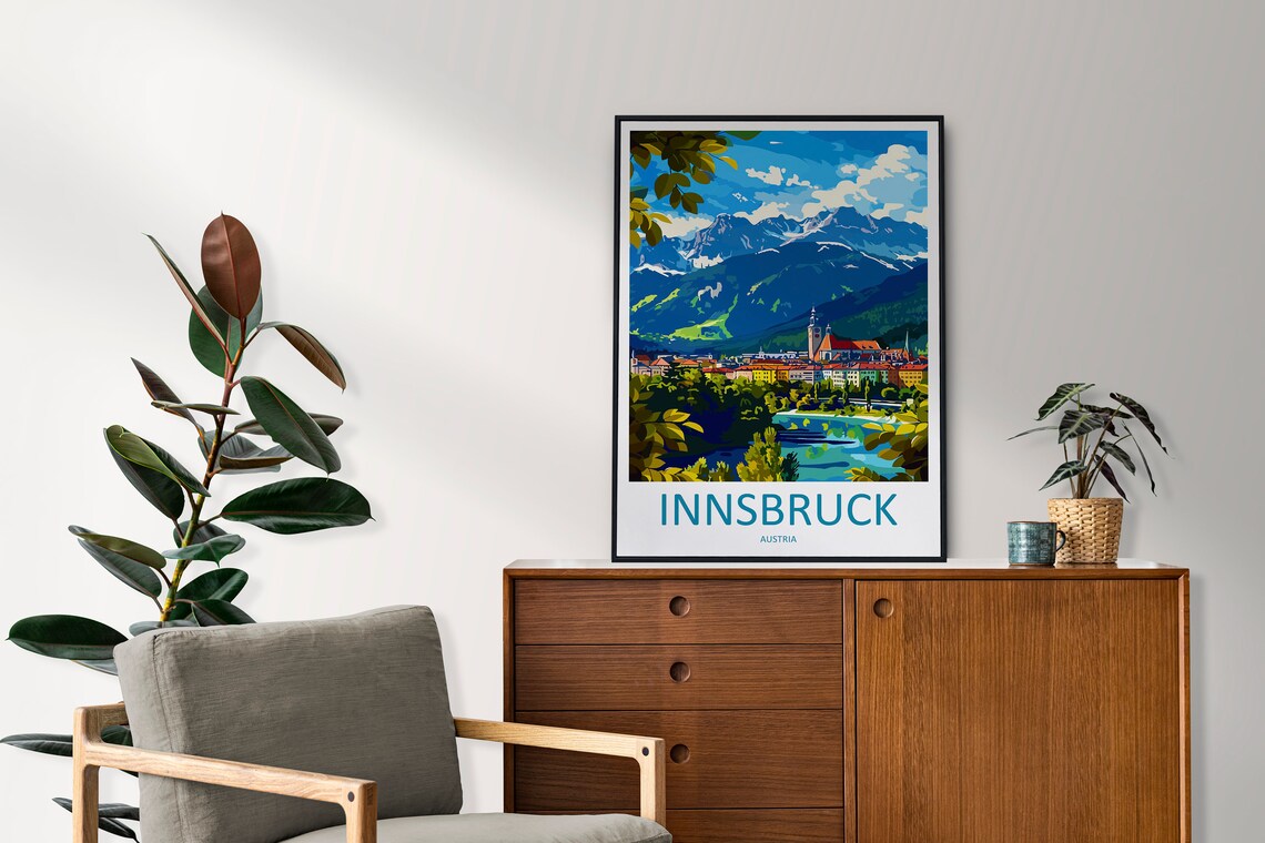 Innsbruck Travel Poster, Austria Landscape Art Print - Image 2