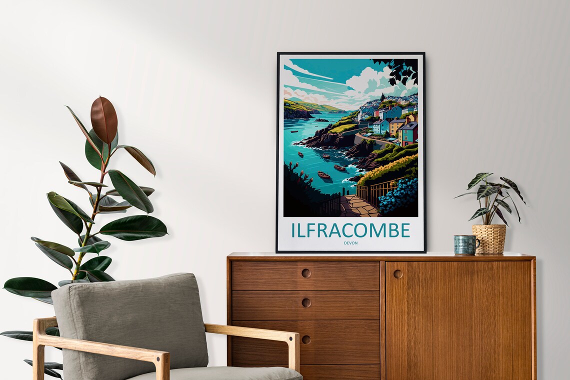 Ilfracombe Travel Poster, England Place Print - Image 2