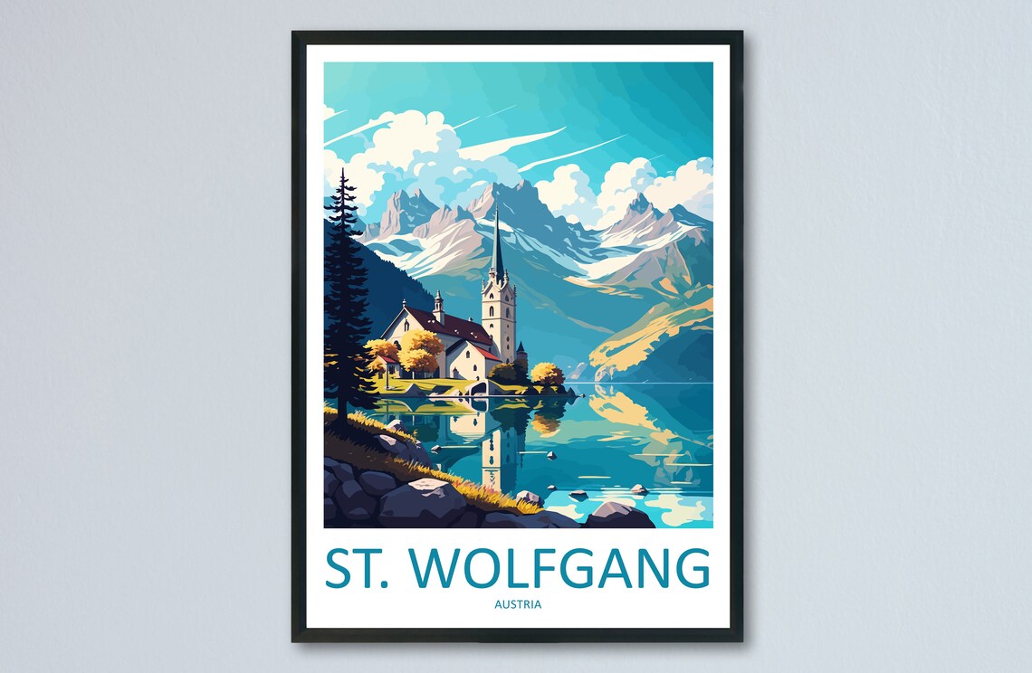 St Wolfgang Travel Poster, Austria Wall Art