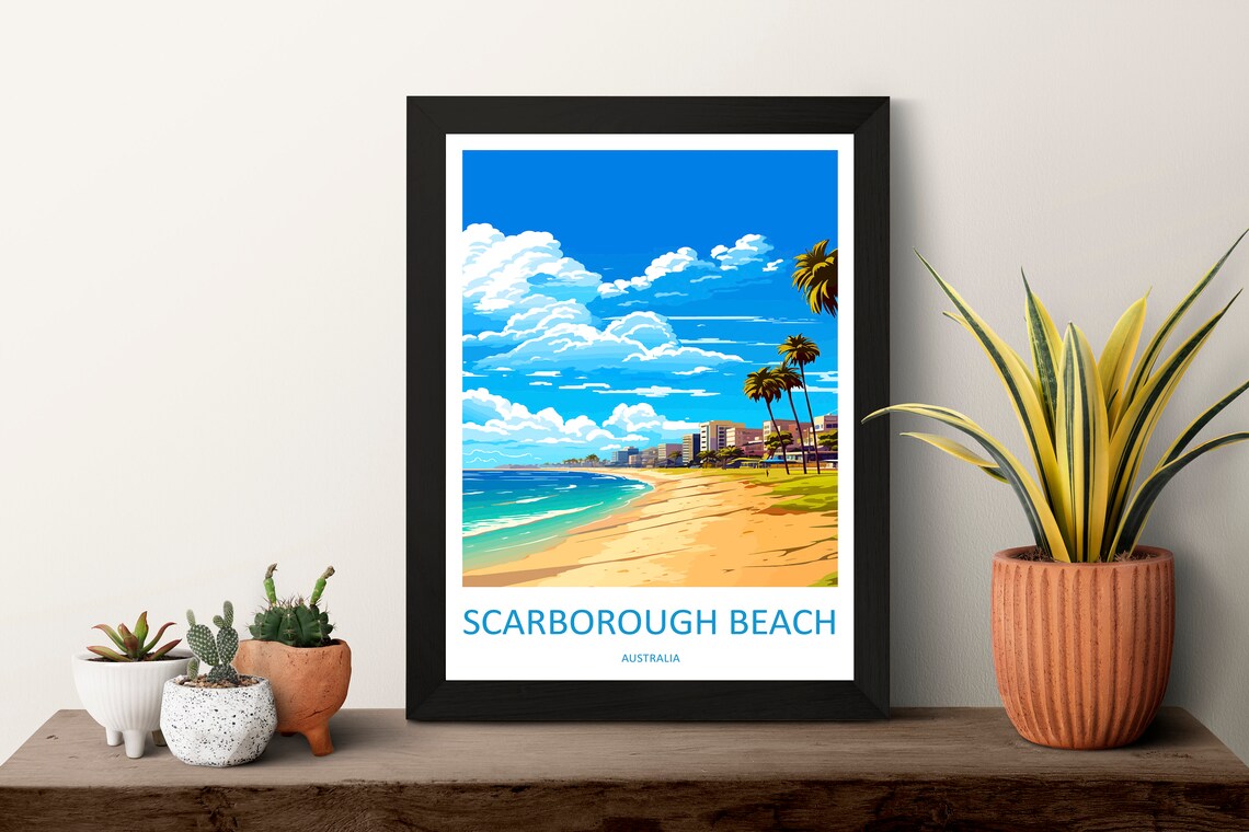 Scarborough Beach Australia Golden Sand Wide Shore Travel Poster - Image 3