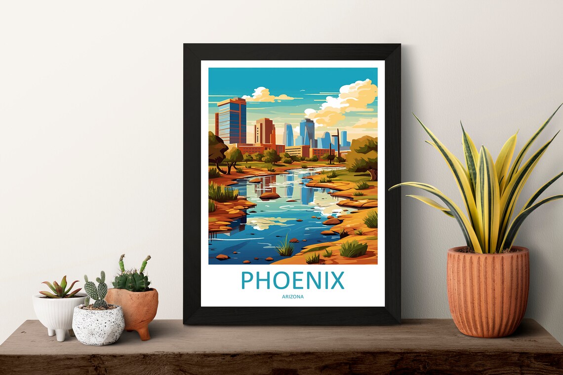 Phoenix Travel Poster, Arizona Wall Decor - Image 3