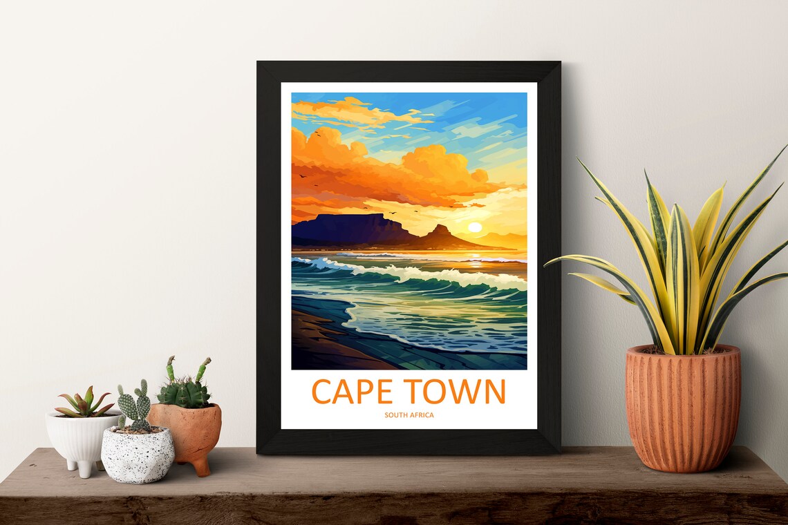 Cape Town Travel Poster, South Africa Wall Decor - Image 3