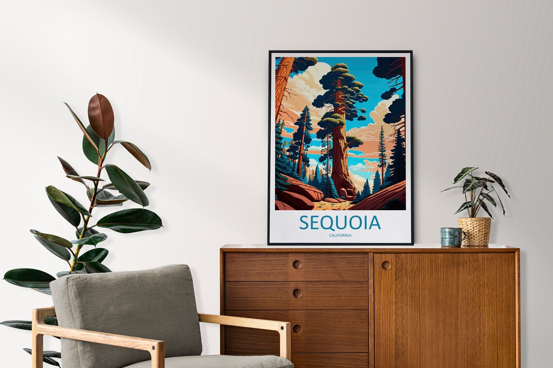Sequoia National Park Giant Sequoia Trees Forest California Poster - Image 2