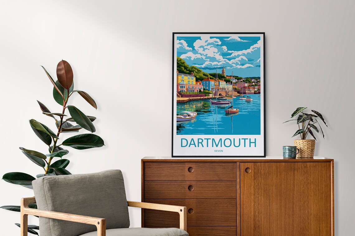 Dartmouth Travel Poster, England Wall Art Print - Image 2