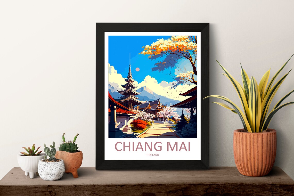 Chiang Mai Travel Poster, Thailand Wall Decor - Image 3