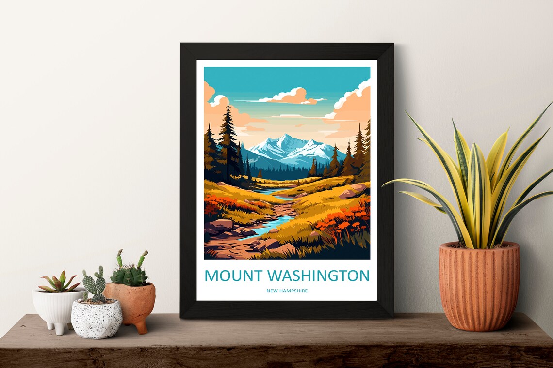 Mount Washington Travel Poster, New Hampshire - Image 3