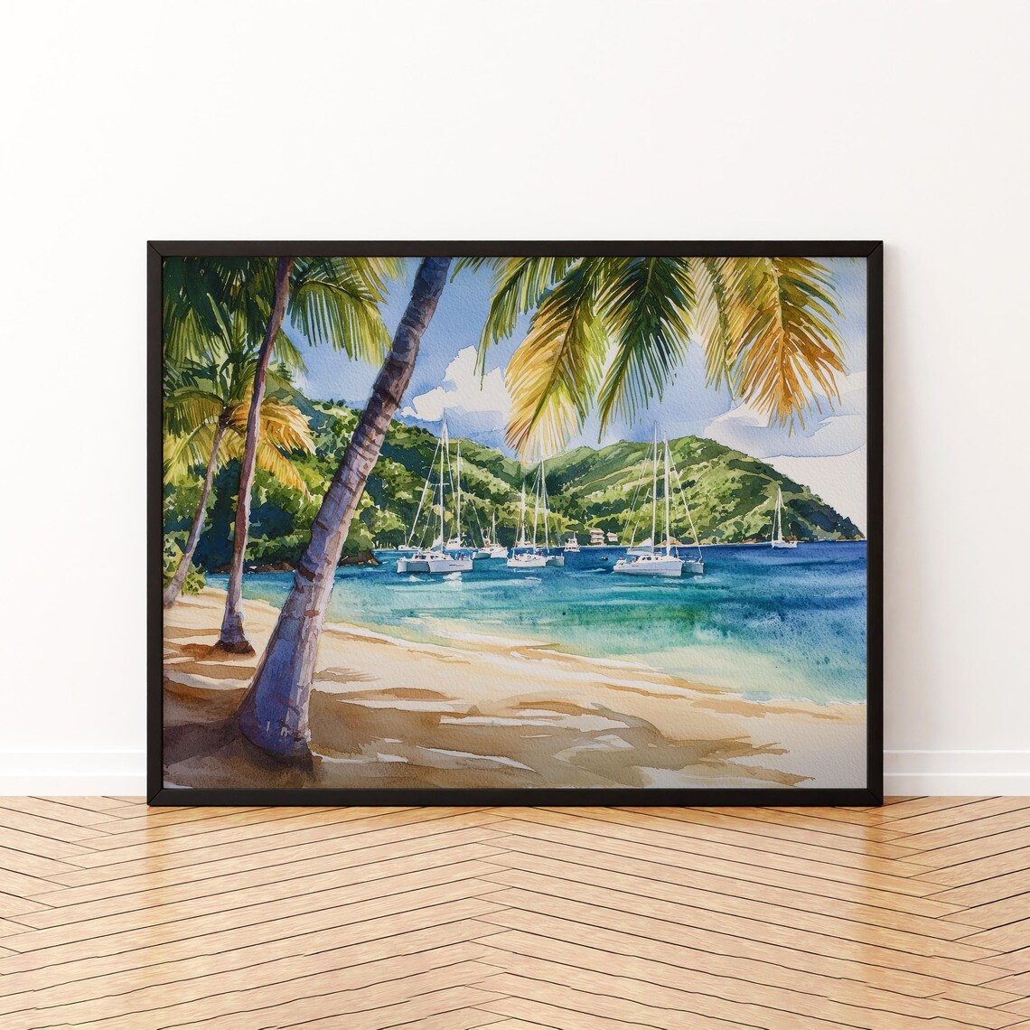 Saint Vincent And The Grenadines Watercolor Travel Poster