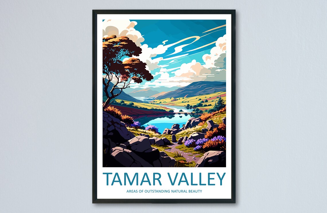 Tamar Valley Travel Poster, Place-Inspired Wall Art