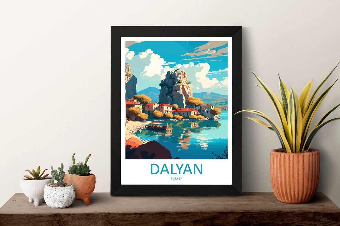 Dalyan Travel Poster, Turkey City Wall Art - Image 3