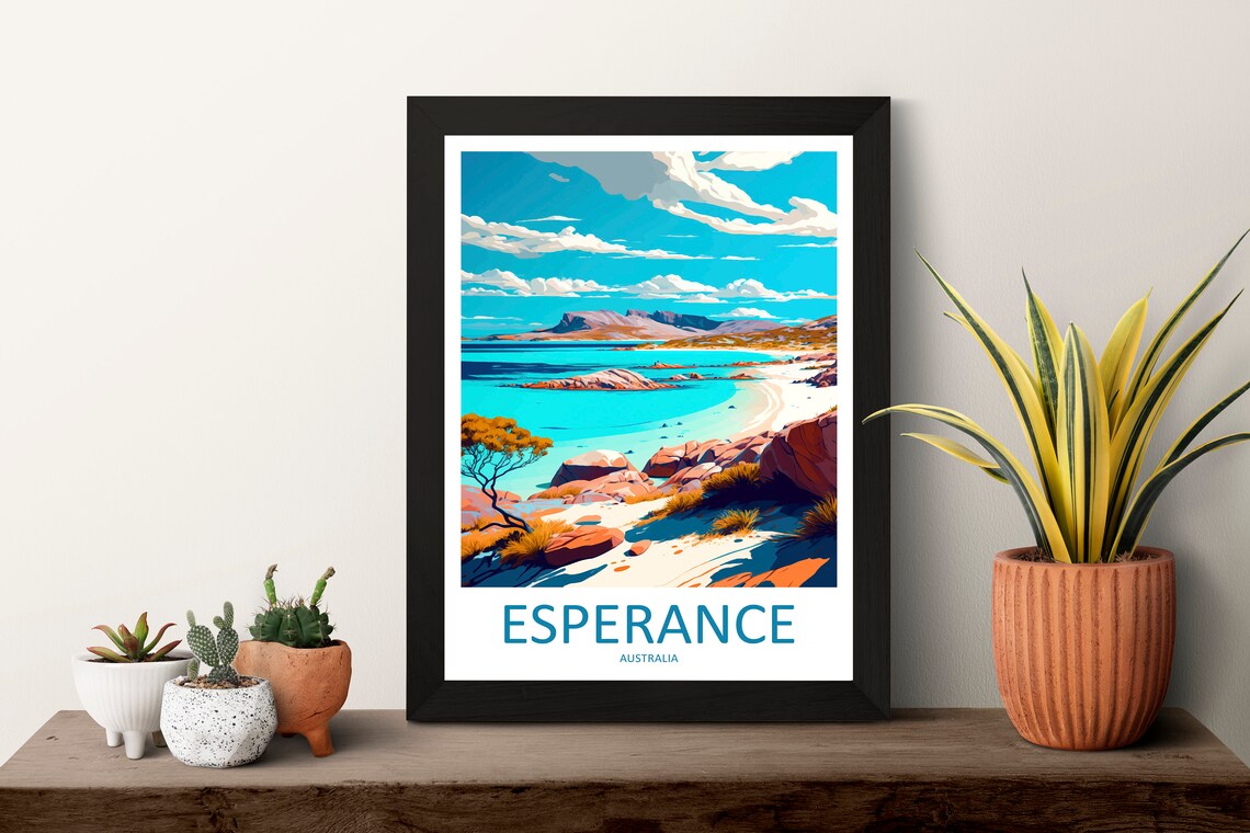 Esperance Australia Turquoise Bay Red Granite Rocks Coastal Print - Image 3