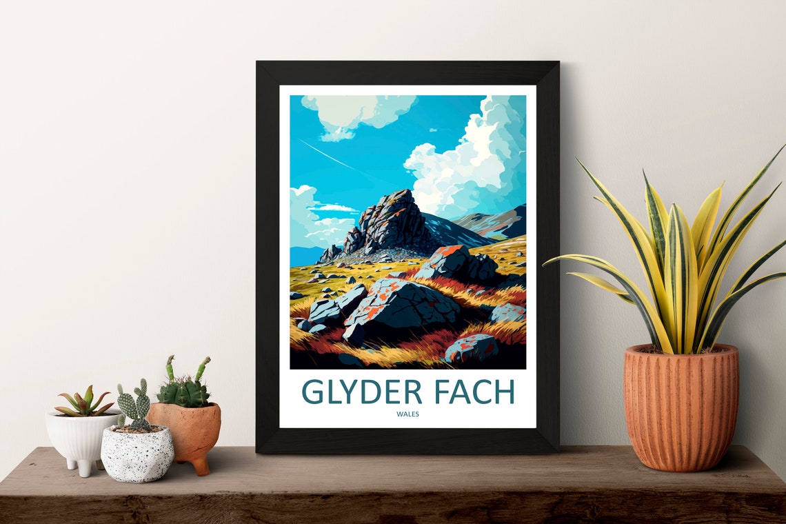 Glyder Fach Travel Print Wall Art Glyder Fach Wall Hanging Home Dcor Glyder Fach Gift Art Lovers Welsh Art Lover Gift Glyder Fach Travel - Image 3